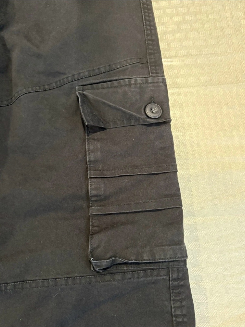 Y2K G-Star Raw Pants Size 34 Cargo Black Straight Leg Ankle Flood Pants - Picture 2 of 12